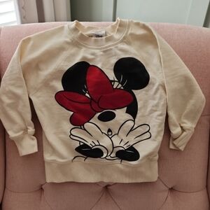 Hanna Andersson Disney 3t Cream Minnie Mouse Sweatshirt